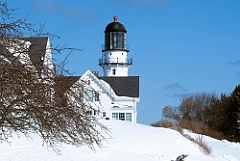 Cape Elizabeth Lighthouse Day After Winter Snowstorm